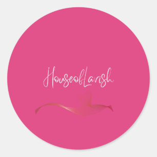 HouseOfLavish Logo Sticker - Roze Cirkel Merk 