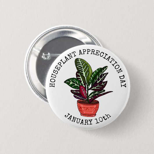 Houseplant Appreciation Day - 10 januari Button (Voorkant /achterkant)