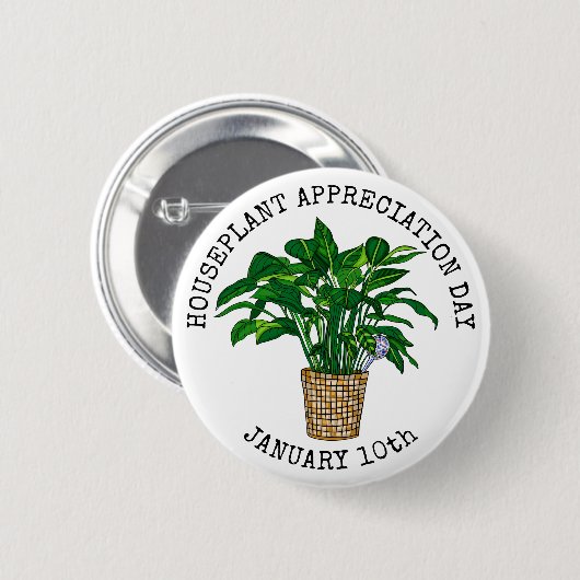 Houseplant Appreciation Day - 10 januari Button (Voorkant /achterkant)