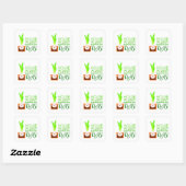 Houseplant Appreciation Day Cute Potted Flower Vierkante Sticker (Vel)