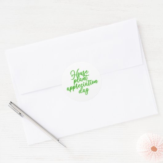 Houseplant Appreciation Day Plant Lover Ronde Sticker (Envelop)