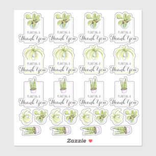 Houseplant dank u woordspeling sticker