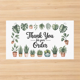 Houseplant Small Business Thank You Business Card Visitekaartje
