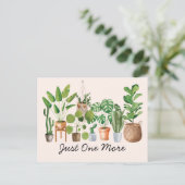 Houseplant Waterverf Tuinieren Quote Briefkaart (Staand voorkant)