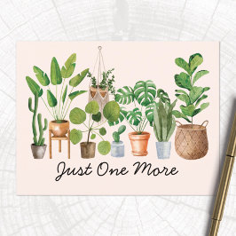 Houseplant Waterverf Tuinieren Quote Briefkaart