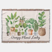 Houseplant Waterverf Tuinieren Quote Deken (Voorkant)