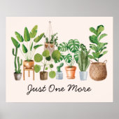 Houseplant Waterverf Tuinieren Quote Poster (Voorkant)