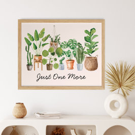 Houseplant Waterverf Tuinieren Quote Poster