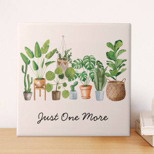 Houseplant Waterverf Tuinieren Quote Tegeltje