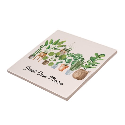 Houseplant Waterverf Tuinieren Quote Tegeltje (Zijkant)