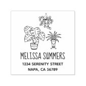 Houseplants Hobby Address Zelfinktende Stempel (Design)