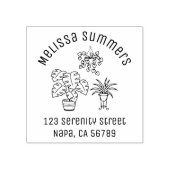 Houseplants Hobby Arch Address Rubberstempel (Afrduk)