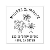 Houseplants Hobby Arch Address Zelfinktende Stempel (Design)