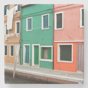 Houses aan de voorzijde stenen onderzetter