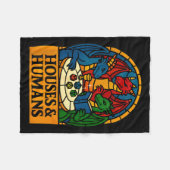 Houses And Humans Funny Rpg Nerdy Gamers Men Women Fleece Deken (Voorkant (Horizontaal))