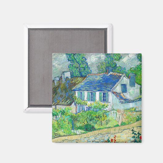 Houses in Auvers, 1890, van Vincent van Gogh Magneet (Voorkant / Achterkant)