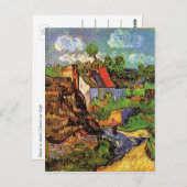 Houses in Auvers, Vincent van Gogh. dorp Briefkaart (Voorkant / Achterkant)