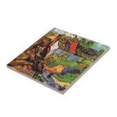 Houses in Auvers, Vincent van Gogh. dorp Tegeltje (Zijkant)