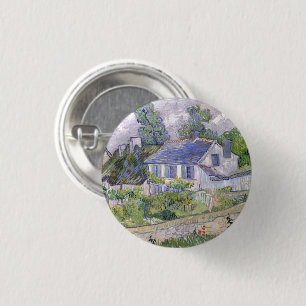Houses in Auvers Vincent van Gogh Ronde Button 3,2 Cm