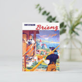 Houses in Brienz, Zwitserland Briefkaart (Staand voorkant)