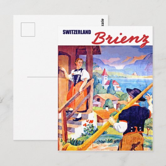 Houses in Brienz, Zwitserland Briefkaart (Voorkant / Achterkant)