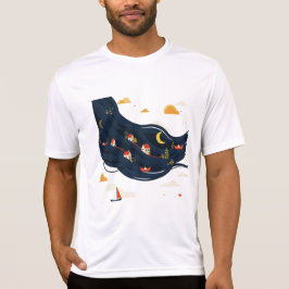 Houses in hair t-shirt