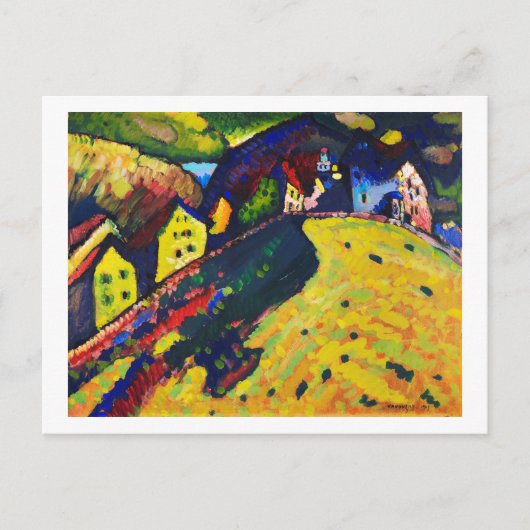 Houses in Murnau, Wassily Kandinsky Briefkaart (Voorkant)