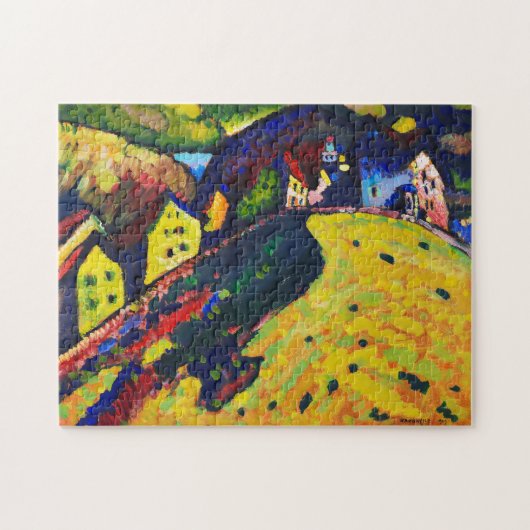 Houses in Murnau, Wassily Kandinsky Legpuzzel (Horizontaal)