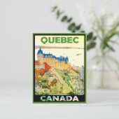 Houses in Quebec, Canada, vintage-reis Briefkaart (Staand voorkant)
