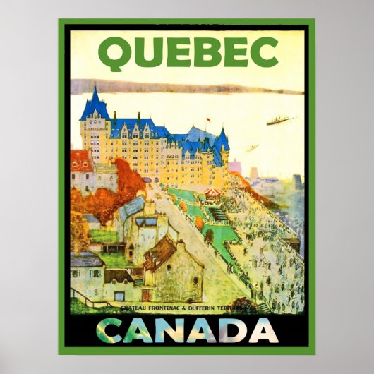 Houses in Quebec, Canada, vintage-reis Poster (Voorkant)