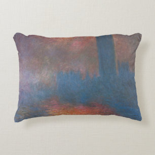 Houses of Parliament, Londen door Claude Monet Decoratief Kussen