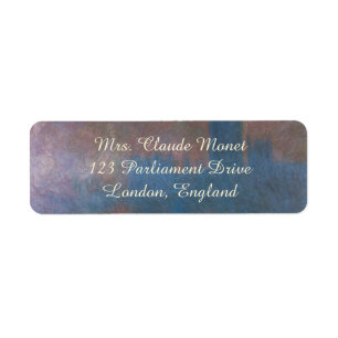 Houses of Parliament, Londen door Claude Monet Etiket
