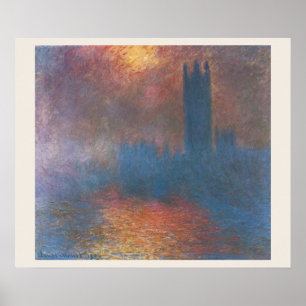 Houses of Parliament, Londen door Claude Monet Poster