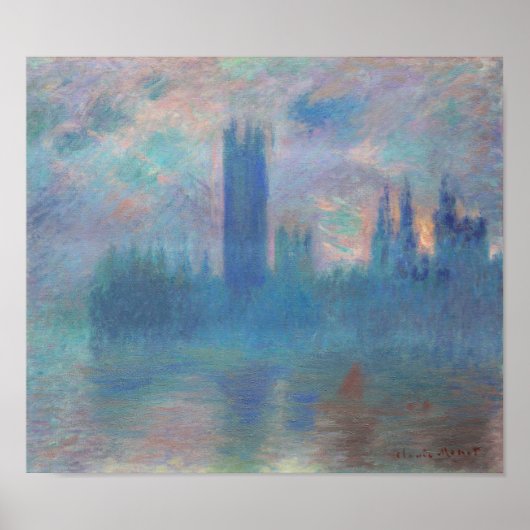 Houses of Parliament (Londen), Monet Poster (Voorkant)