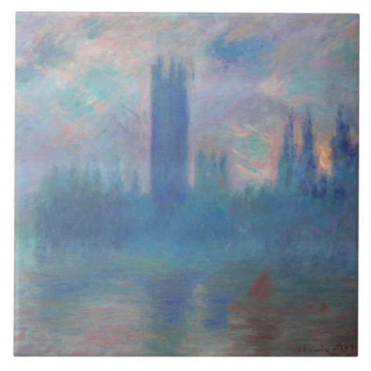 Houses of Parliament (Londen), Monet Tegeltje (Voorkant)