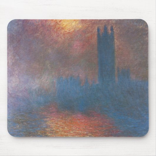 Houses of Parliament, Londen van Claude Monet Muismat (Voorkant)