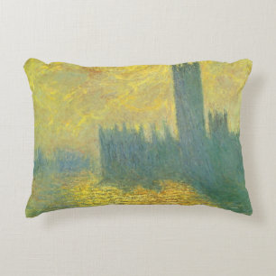 Houses of Parliament, Stormachtige Lucht van Claud Decoratief Kussen