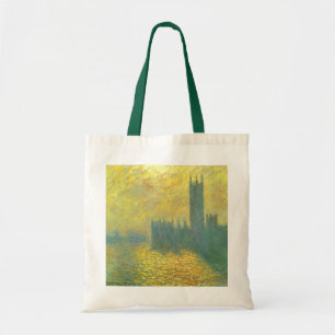 Houses of Parliament, Stormy Sky door Claude Monet Tote Bag