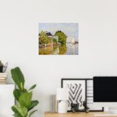 Houses on the Achterzaan (1871) van Claude Monet Poster (Thuiskantoor)