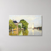 Houses on the Achterzaan - Claude Monet Canvas Afdruk (Voorkant)