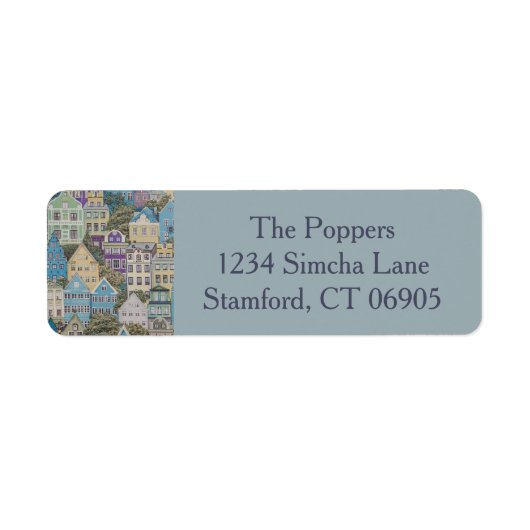 Houses on the Hill Return Address Labels (Voorkant)