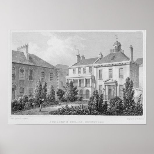 Houses op Surgeons' Square in Edinburgh Poster (Voorkant)