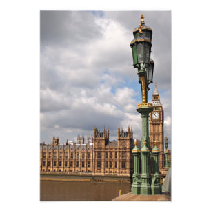 Houses parlement en Big Ben in Londen foto Foto Afdruk