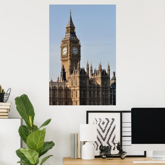 Houses Parlement en Big Ben Uk Poster (Thuiskantoor)