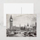 Houses van het Parlement & Westminster Hall London Briefkaart (Voorkant / Achterkant)