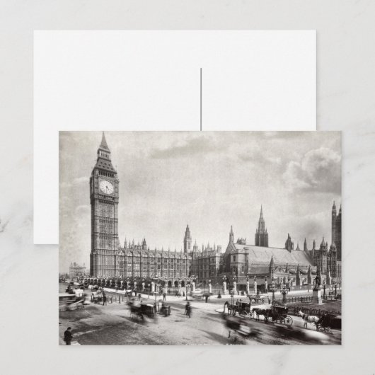 Houses van het Parlement & Westminster Hall London Briefkaart (Voorkant / Achterkant)
