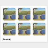 Housesitting Vierkante Sticker (Vel)