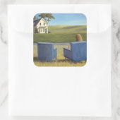 Housesitting Vierkante Sticker (Tas)
