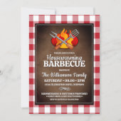 Housewarming achtertuin barbecuefeest kaart (Voorkant)