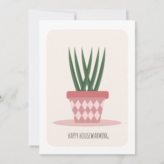 Housewarming Aloe Potlood Plant New Home Party (Voorkant)